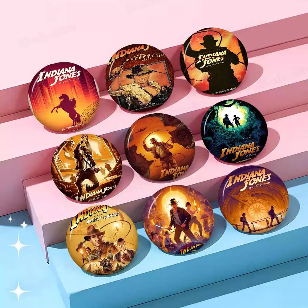 Spilla/Badge in Latta Morbida con Icona Animale Ispirata al Film d'Azione e Avventura Indiana Jones, per Bavero o Zaino