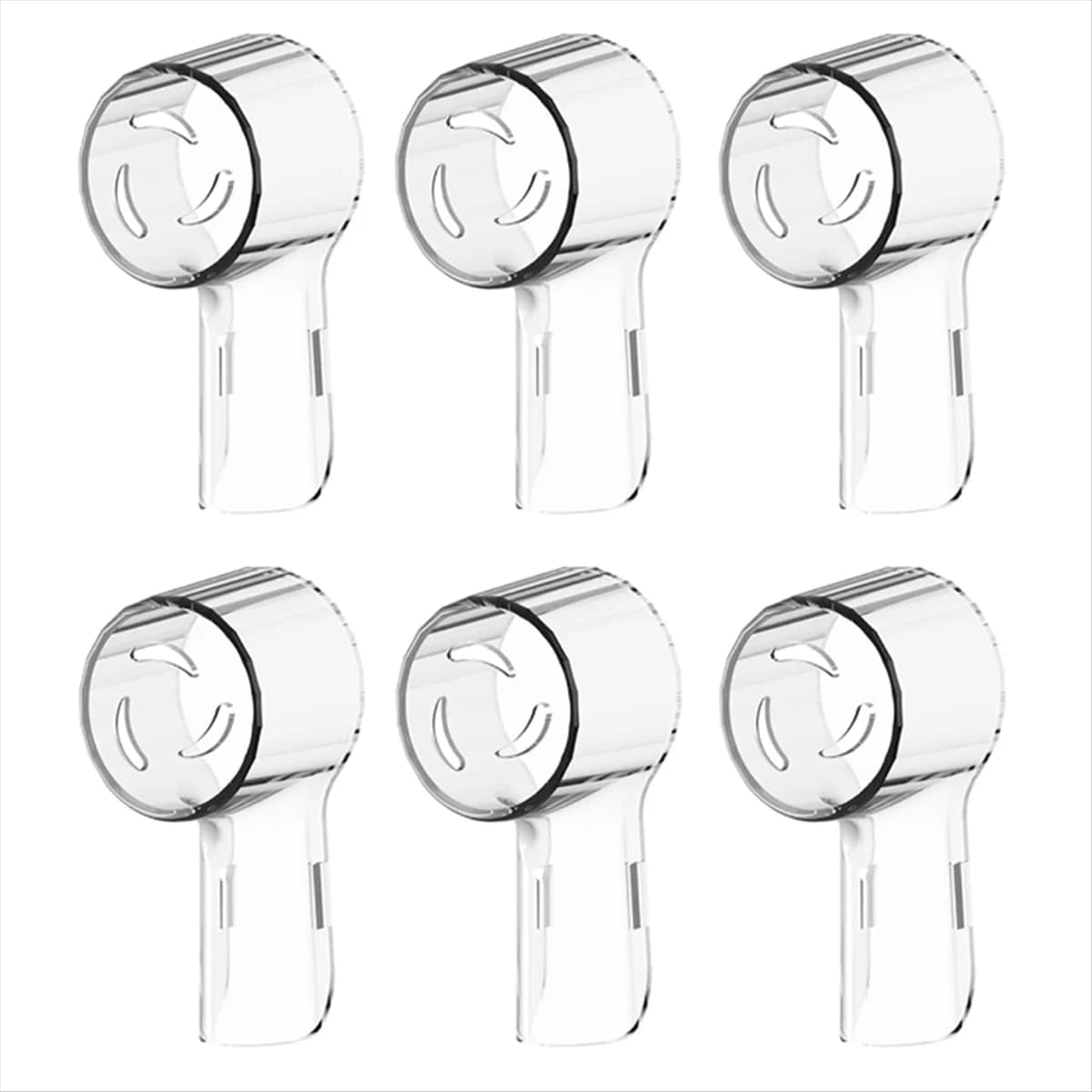 Pack of 6 brush heads compatible dust cover for Oral B, suitable for IO series oral-B, convenient travel, grey