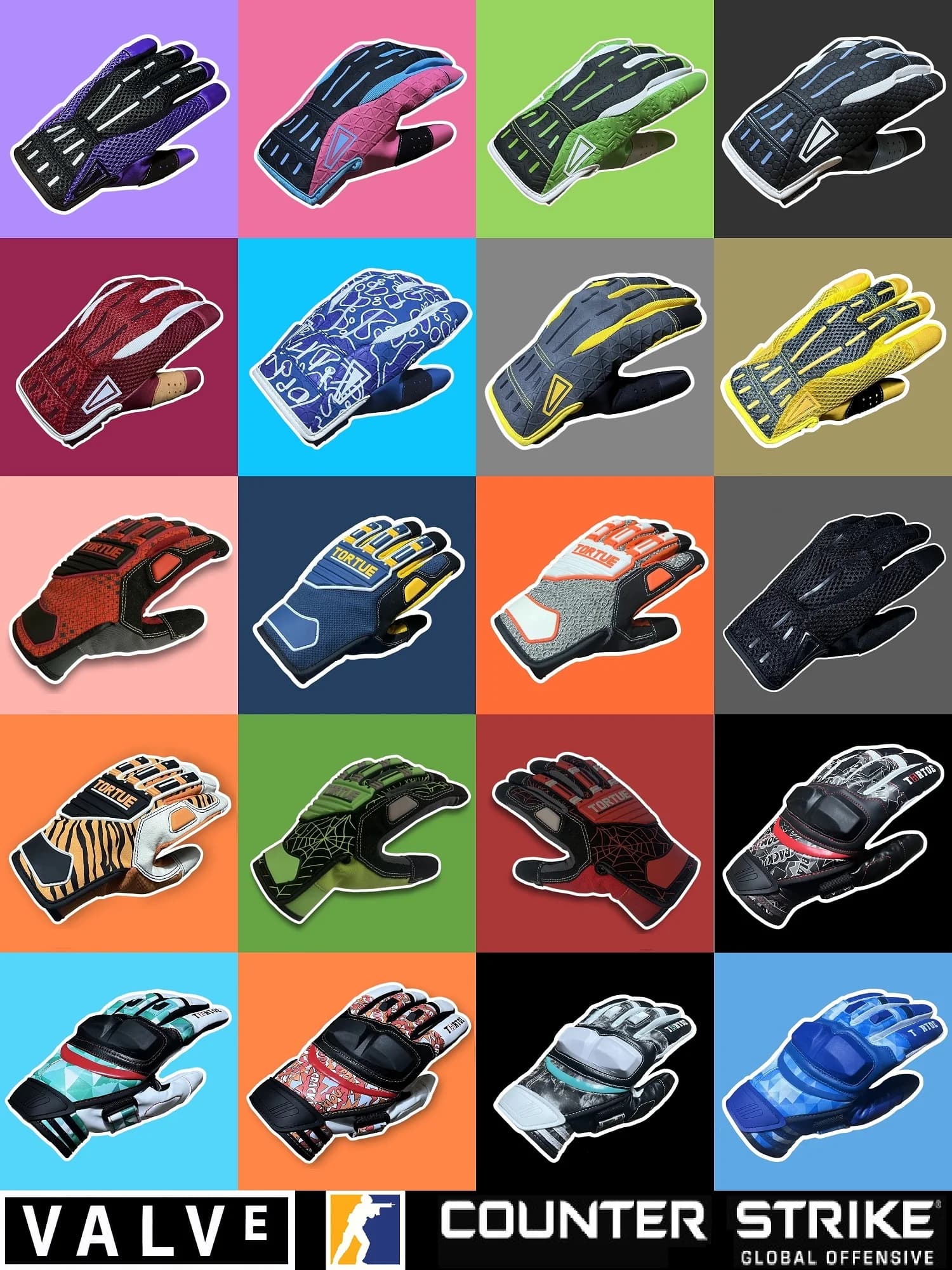 Guanti da Moto CSGO Game Real World, Edizione Limitata Collezionabile, Accessori Cosplay Unisex, Modello Mint Miami