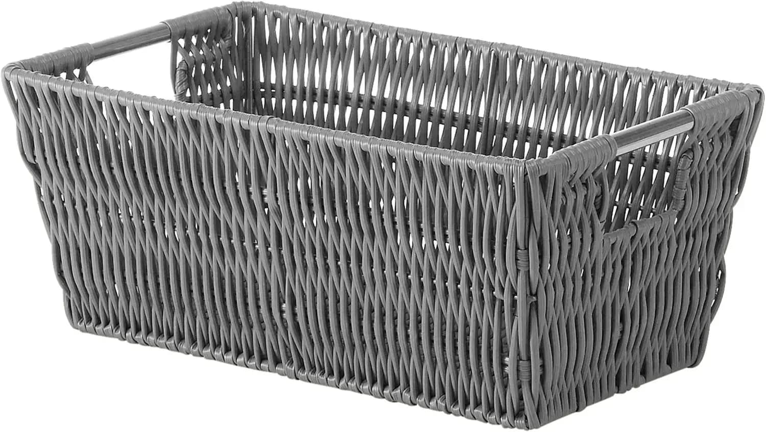 Small Shelves Rattique Gray, Compact Organizer for Home or Office