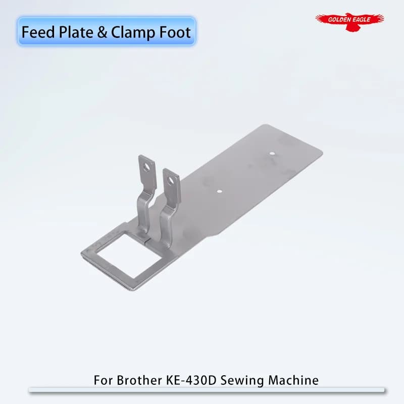Feed Plate & Work Clamp Foot Kit Fits Brother KE-430D, KE-430F Industrial Bartacking Sewing Machine Parts Work Aera 40mmx30mm