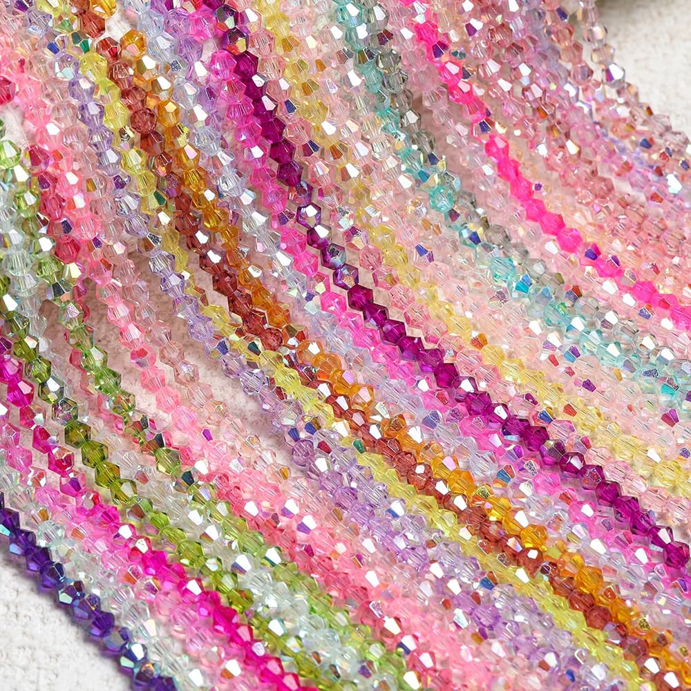 1String (About 80Pcs) Glass Beads 4*4.5mm Spacer Beads DIY Bracelet Necklace For Jewelry Supplies