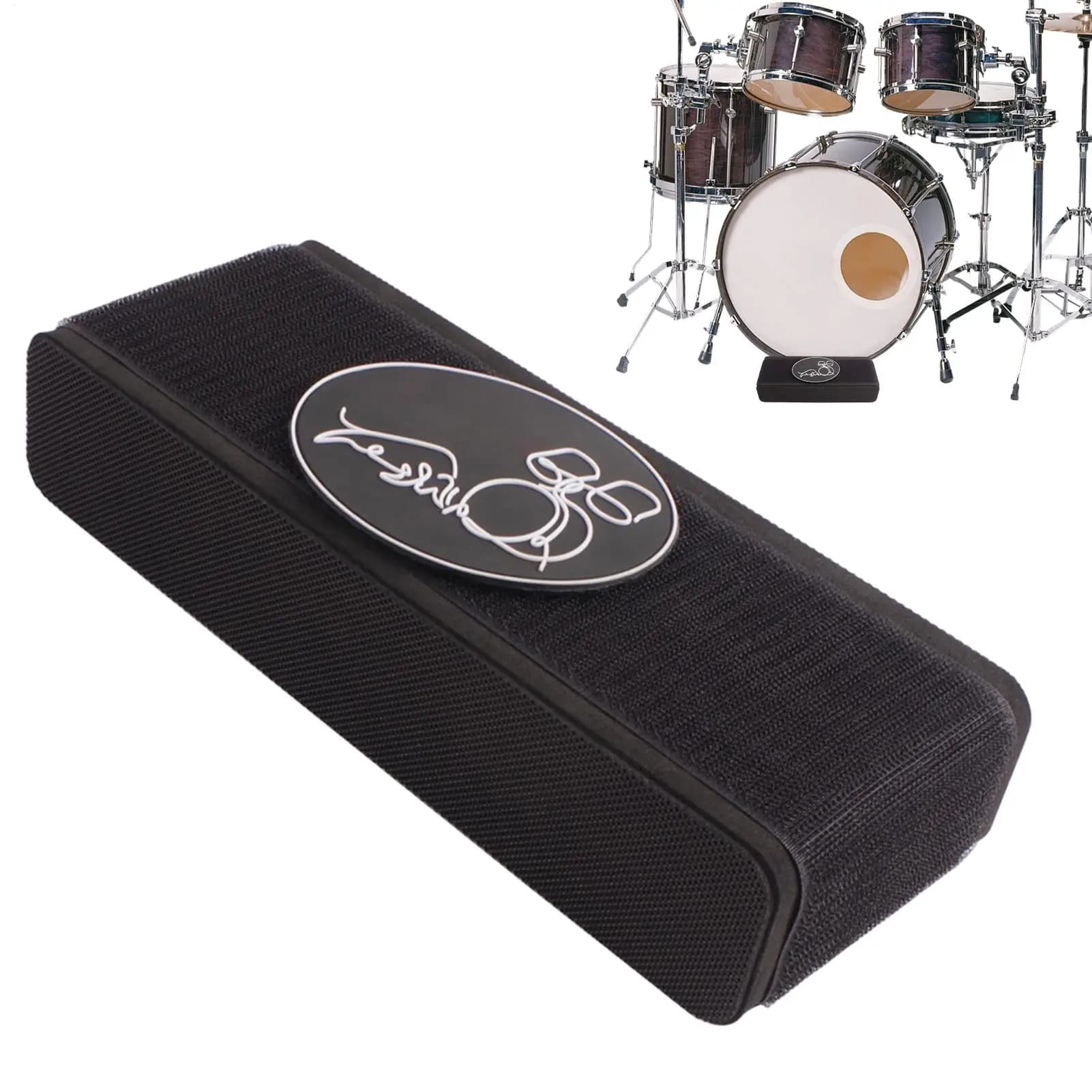 1pc Kick Block For Drums Non-Slip Drum Pad Mat Prevents Slipping For Home Practice Room Band Rehearsal Music Lessons Live