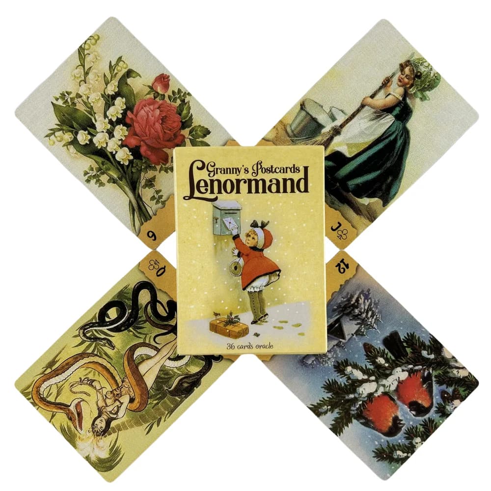 11*6.5cm Granny'S Postcards Lenormand 36 Cards Oracle Deck Century From Europe Tarot Deck