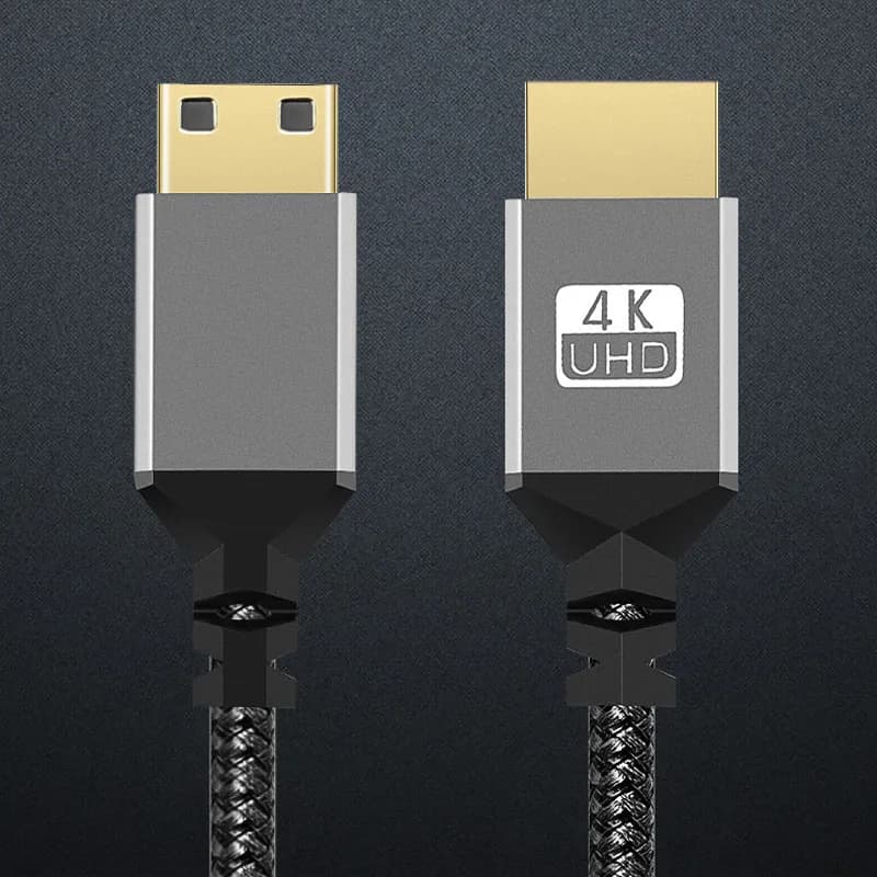 0.3/1/1.5/2/3/5/7.5/10M Nylon Treccia Oro HD 4K@60HZ V1.4 TPU HD 1080P Compatibile MINI HDMI A HDMI Estensione Cavo da Maschio a Maschio