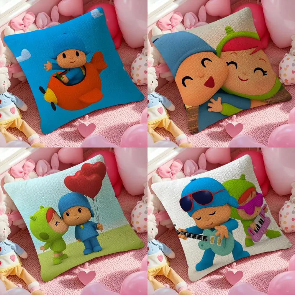 Simpatico ragazzo P-Pocoyo Cartoon federa modello stampato federa per soggiorno divano fodera per cuscino e arredamento camera da letto