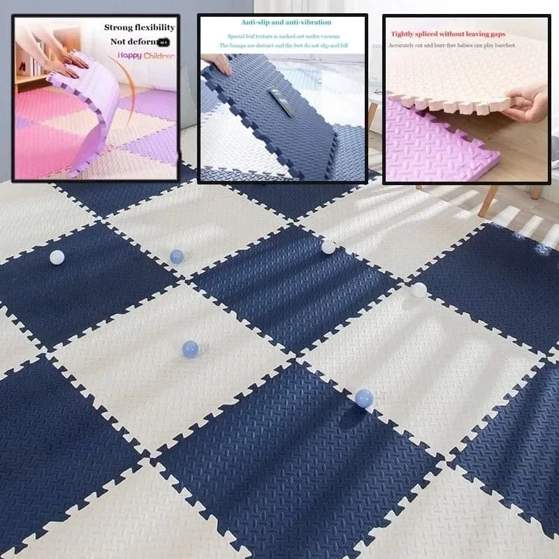 Sports Carpet Thickness 30x30cm in EVA with Foil Grana, Anti-slip Carpets for Yoga and Fitness, Comable Carpets for Gym
