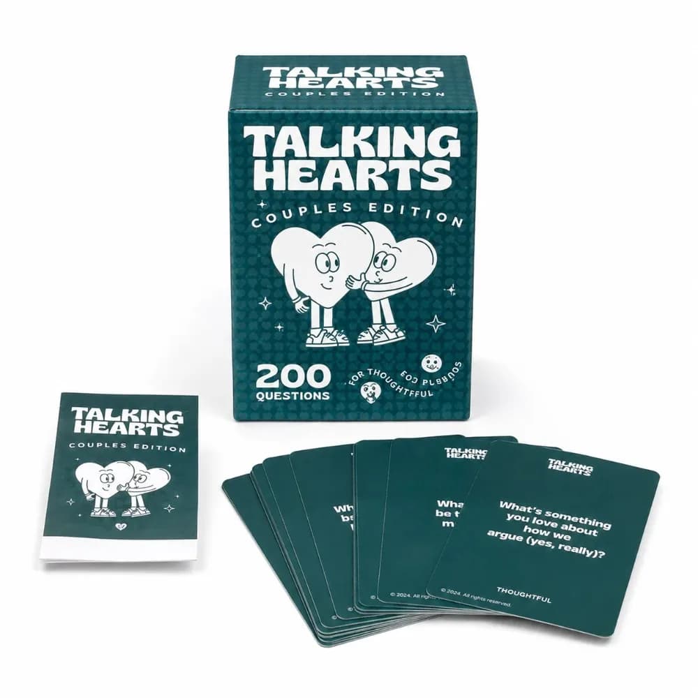 Couple Conversation Cards: 200 Questions Game for Date Night, Travel & Party, Ideal Valentine's Day Gift for Couples