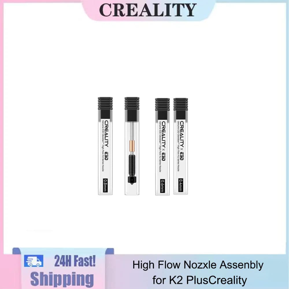 Creality Serie K2 Originale E3D Obxidian ™ Gruppo ugello ad alta portata 0.4/0.6/0.8mm per accessori stampante 3D Creality K2 Plus