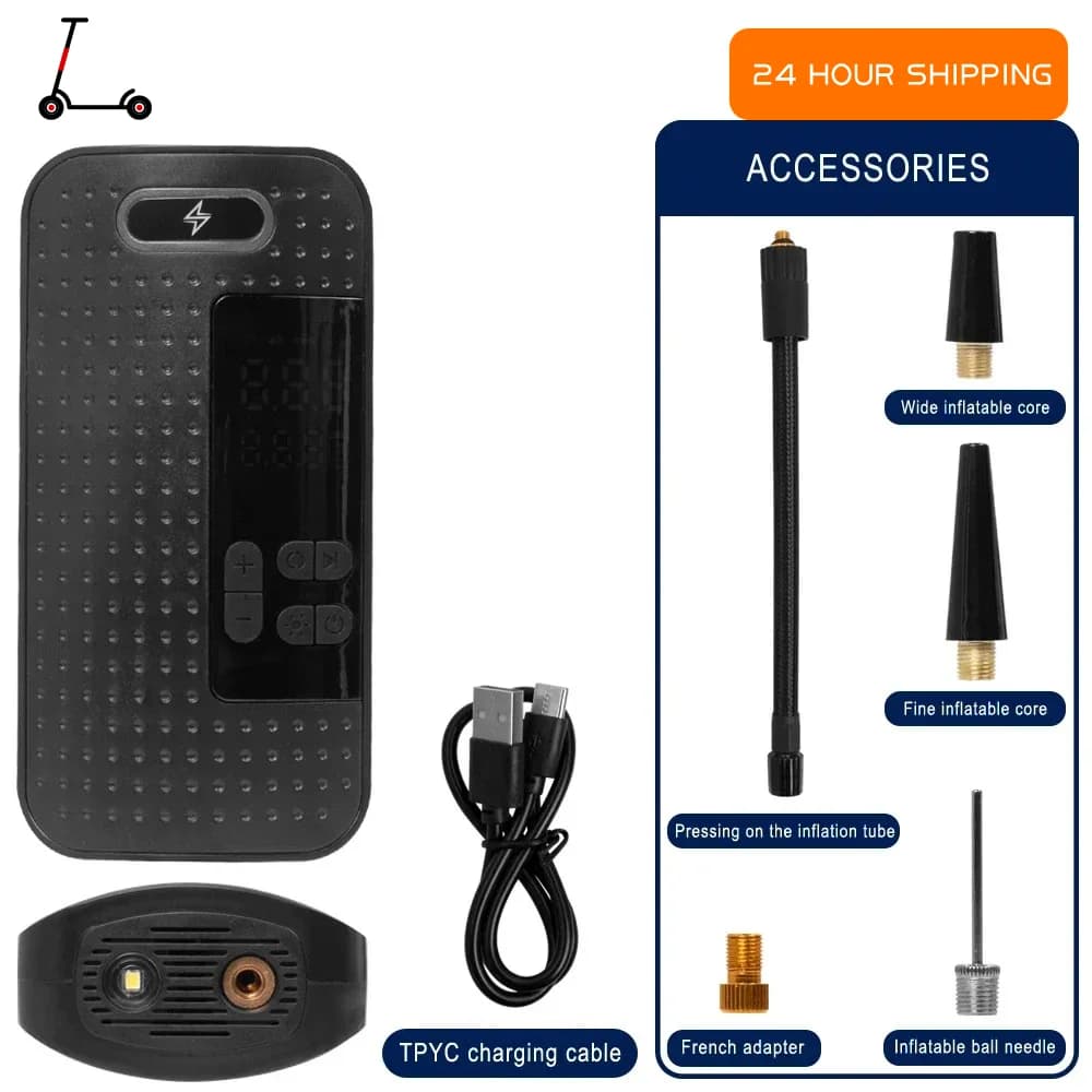 Pompa d'aria elettrica portatile MINI Gonfiatore per pneumatici con compressore ricaricabile veloce per pompa d'aria ricaricabile per scooter elettrico