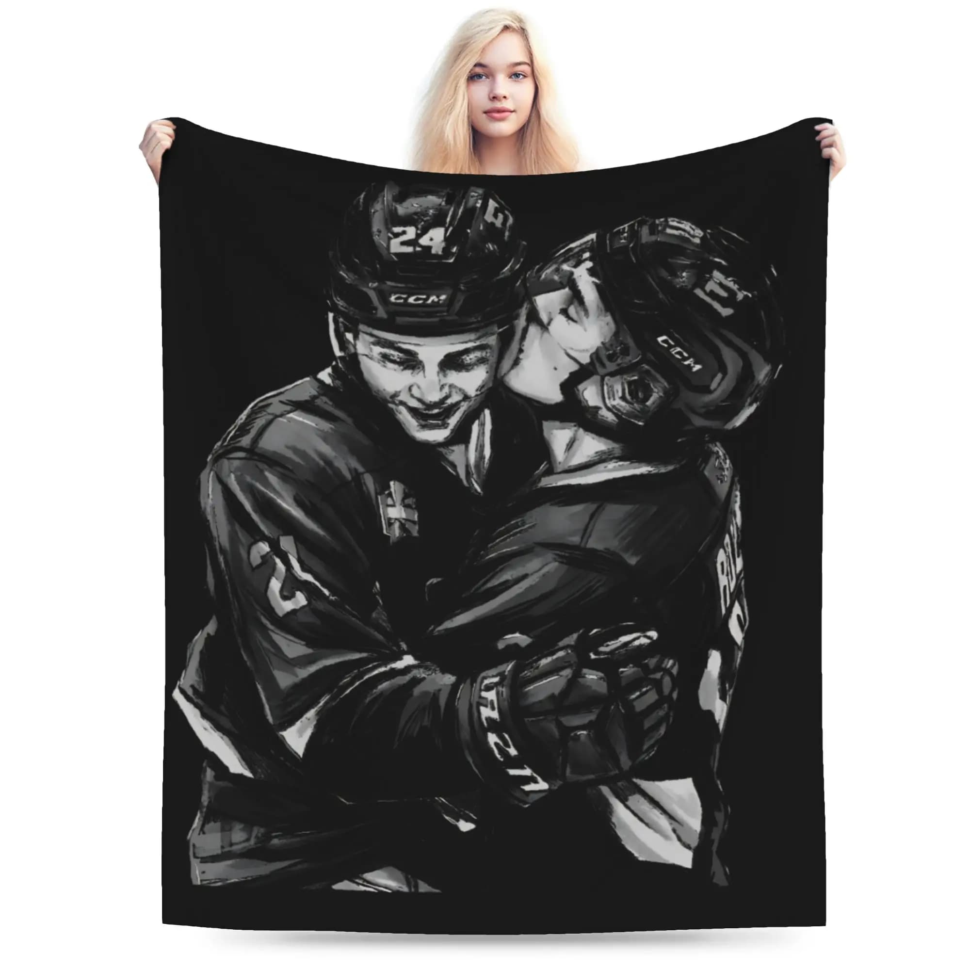 Coperta morbida da viaggio con grafica riscaldata Rivalry Rozanov Hollander Hollanov Gay Hockey, coperta in flanella, copriletto