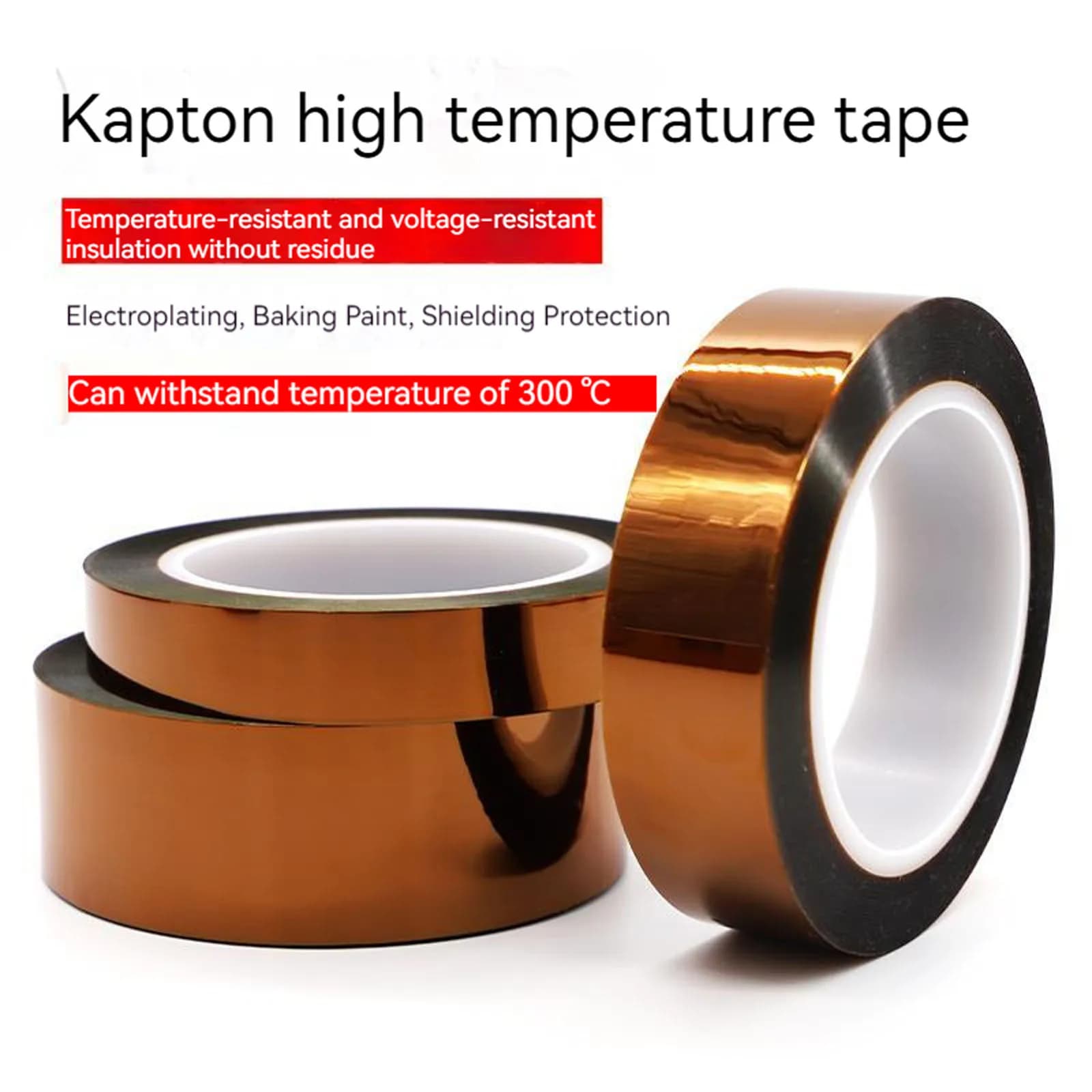 3D printers with high temperature resistant Kapton tape from 100 mm x 100 feet Stock in USA BGA