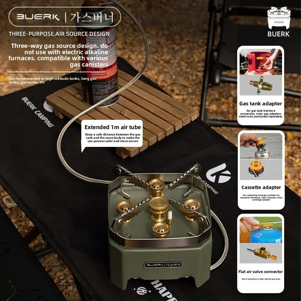 Stove Cassette Burner Camping Cooker Camping Gear Outdoor Camping Picnic Windproof Gas Stove Gas Five-star Stove Fiery