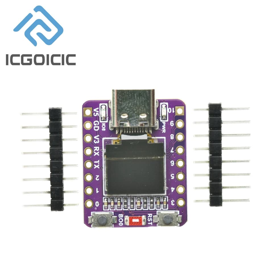 Scheda di sviluppo OLED da 0,42 pollici per ESP32-C3, modulo wireless WiFi BT con antenna in ceramica, scheda di sviluppo SuperMini