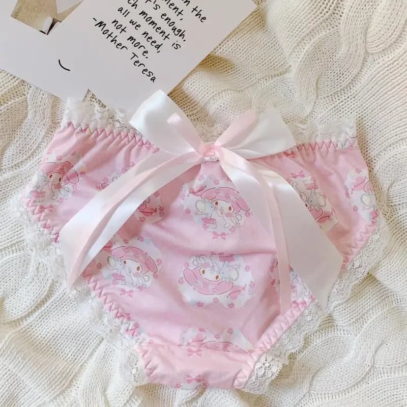 Intimo da ragazza con stampa fiocco Sanrio Hello Kitty — Slip cosplay Cinnamoroll