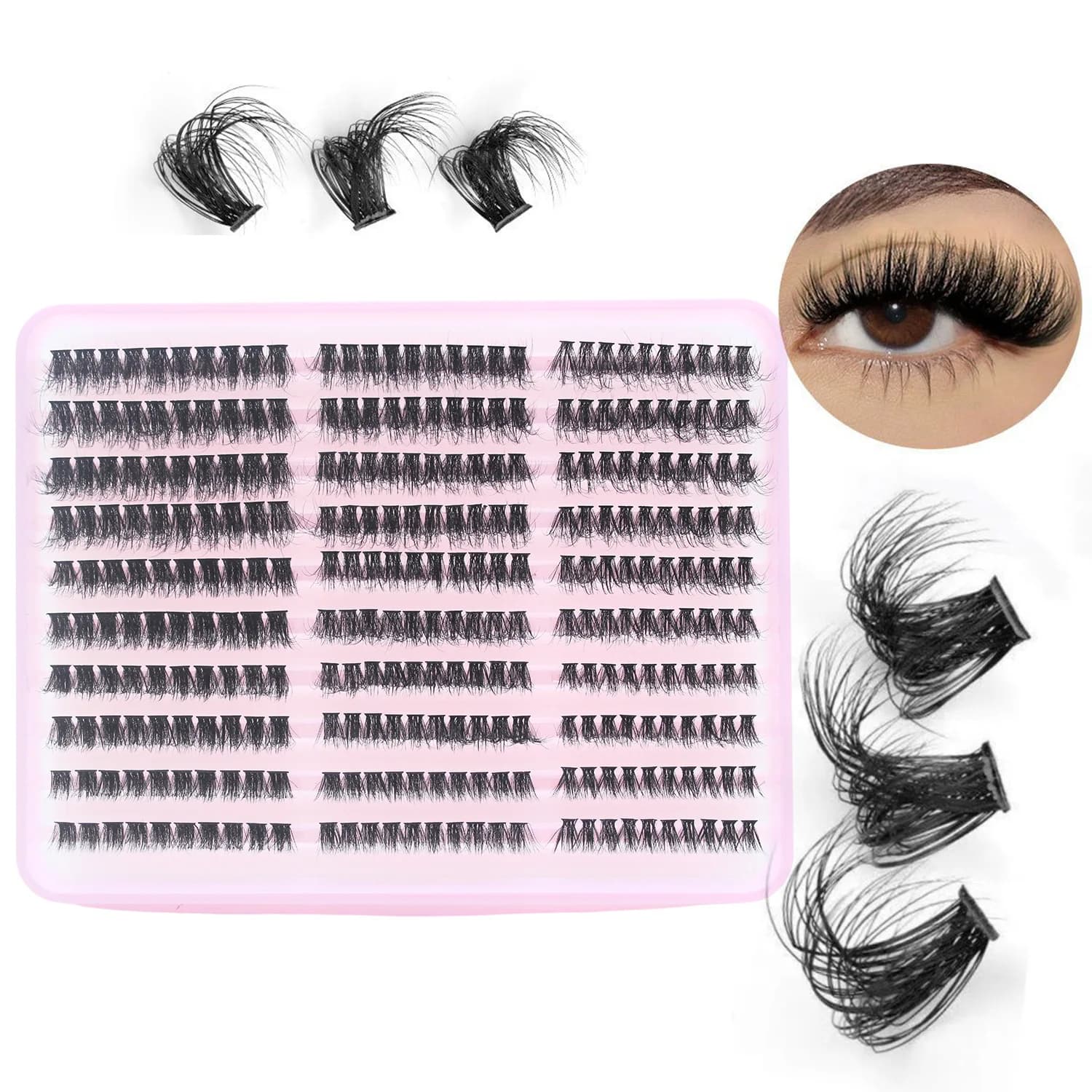 Set of 300 world natural hair parts Hair extensions Full head of natural hair extensions with hair fabric