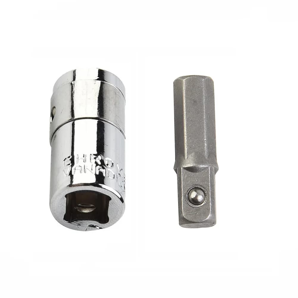 Set di convertitori adattatori per prese per trapano a percussione da 2 pezzi Set di convertitori per utensili manuali da 1/4" con attacco esagonale da 1/4" a 1/4"
