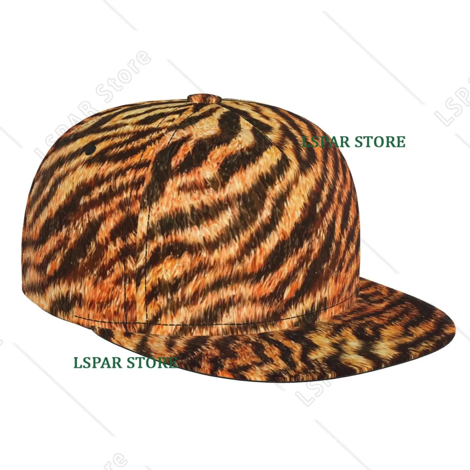 Customized Leopard Print Flat Brimmed Hat Street Skateboarding Hip-hop Hat Outdoor Casual Sun Shading Baseball Hat Universal