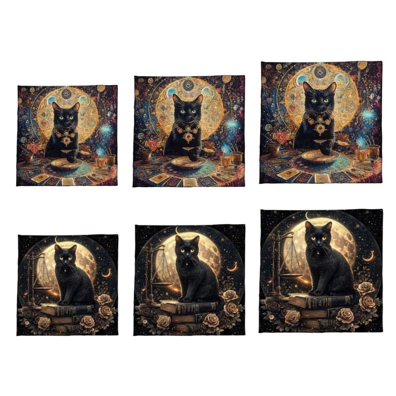 652F Divinations Tablecloth Card Mat Table Cover Astrological Oracles Pad Tarots Table Cloth Altars Cloth Board Game Pad