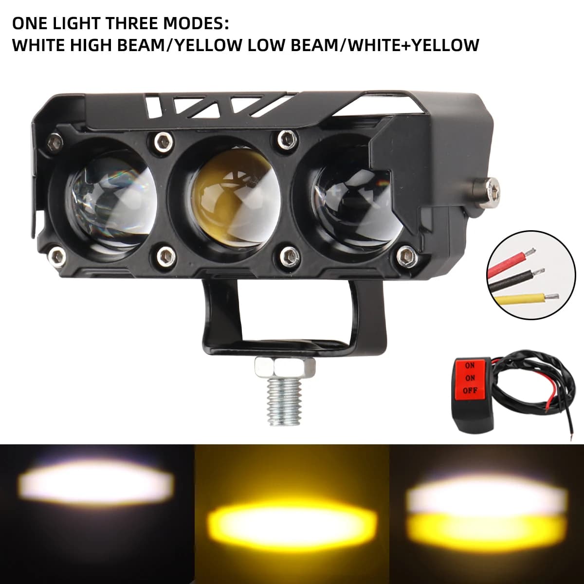 20W lens LED Spotlight With switch Motorcycle Headlamps DRL LED Driving lights Fog lamp high beam ATV Scooter Car Work Light 12v