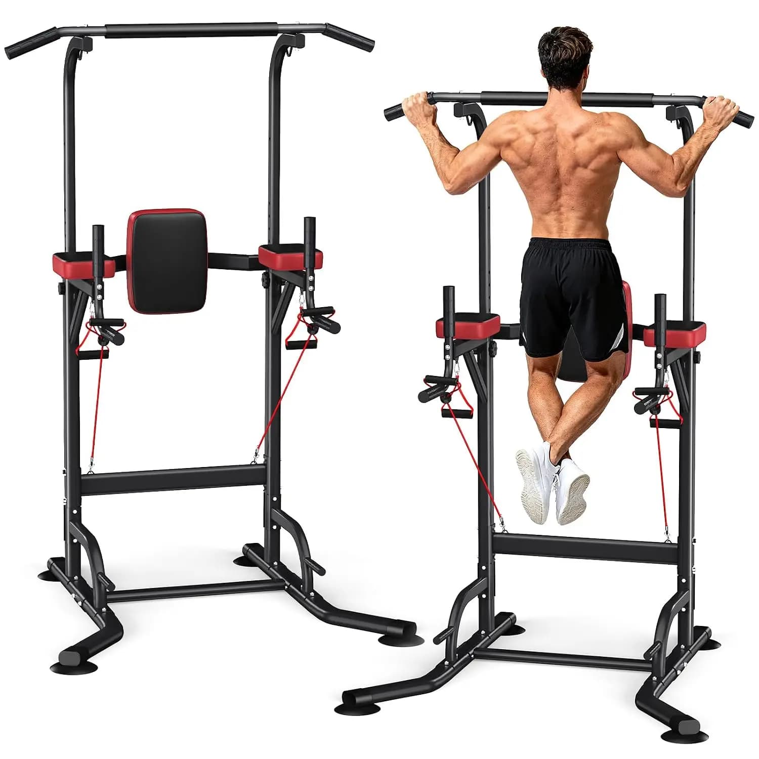 Pull Up Bar Free Standing for Multi-Function Home Gym Strength, Pull Up Dip Station Assistive Trainer Height, Customized