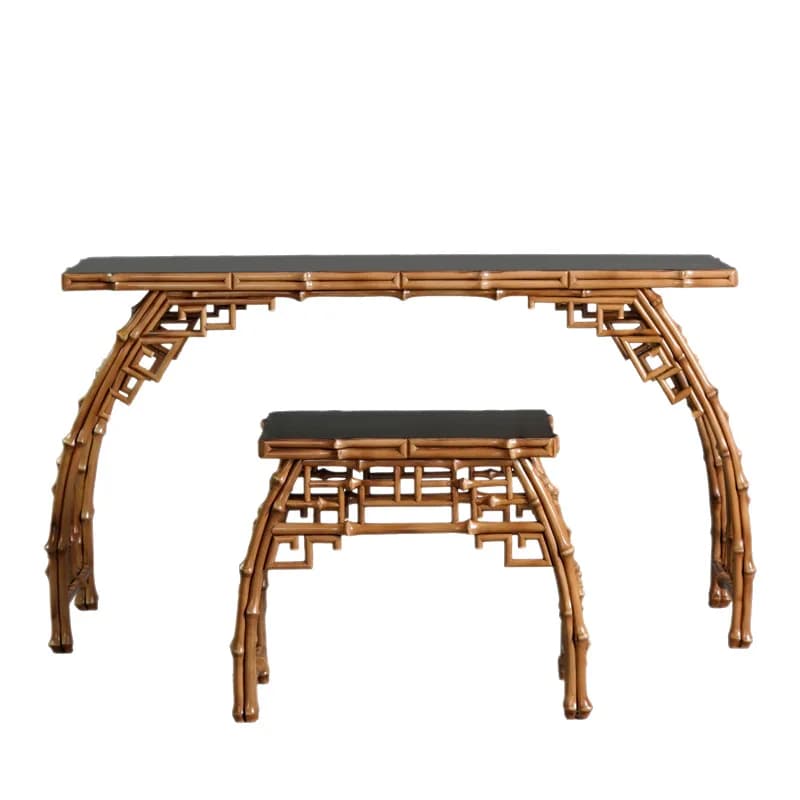 Classical piano table, calligraphy table, antique tea table and chair set