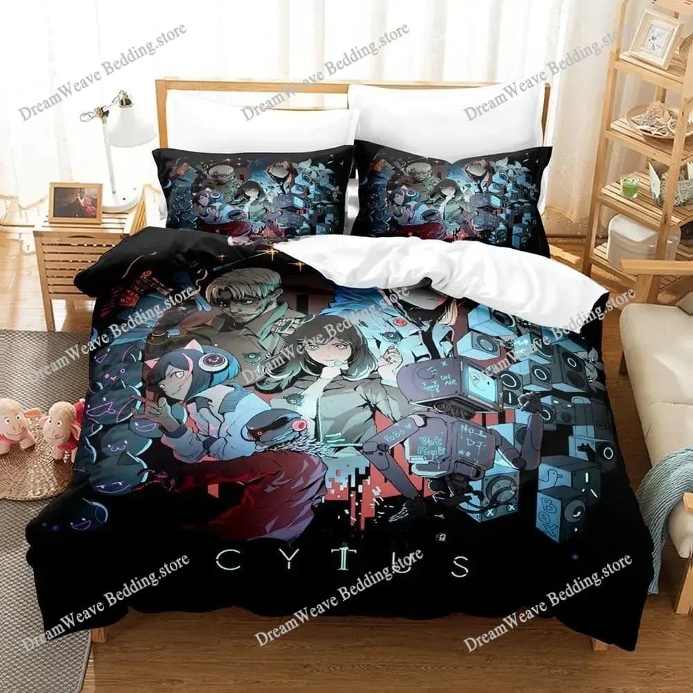 Set di Biancheria da Letto Cytus II, Singolo, Matrimoniale, Queen, King Size, per Adulti e Bambini, Set Copripiumino con Stampa 3D, Set Lenzuola 741