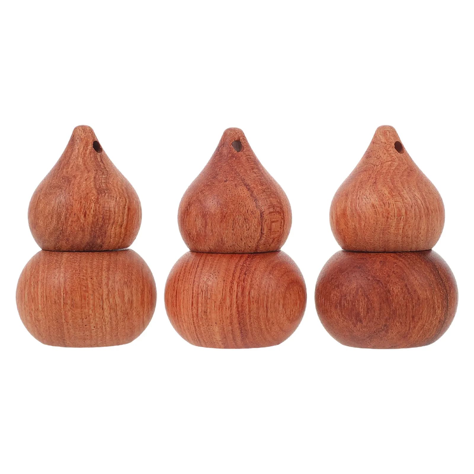 Set di 3 Flaconi in Legno a Forma di Zucca per Oli Essenziali, Diffusore Vuoto per Auto, Bottiglia Roll-on per Aromaterapia, Deodorante Portatile da Appendere