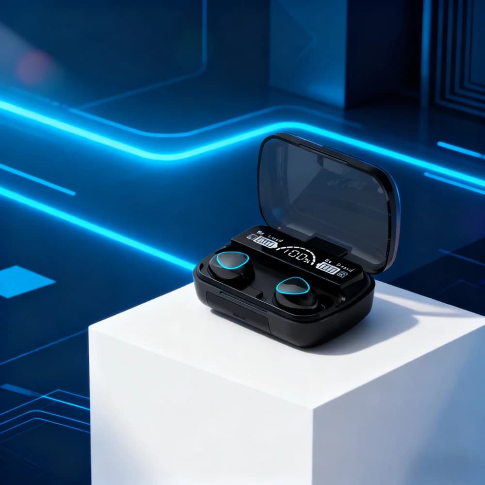 Bluetooth headphones with LED speaker display Wireless earphones for stereo music HiFi Bluetooth Waterproof gaming heads