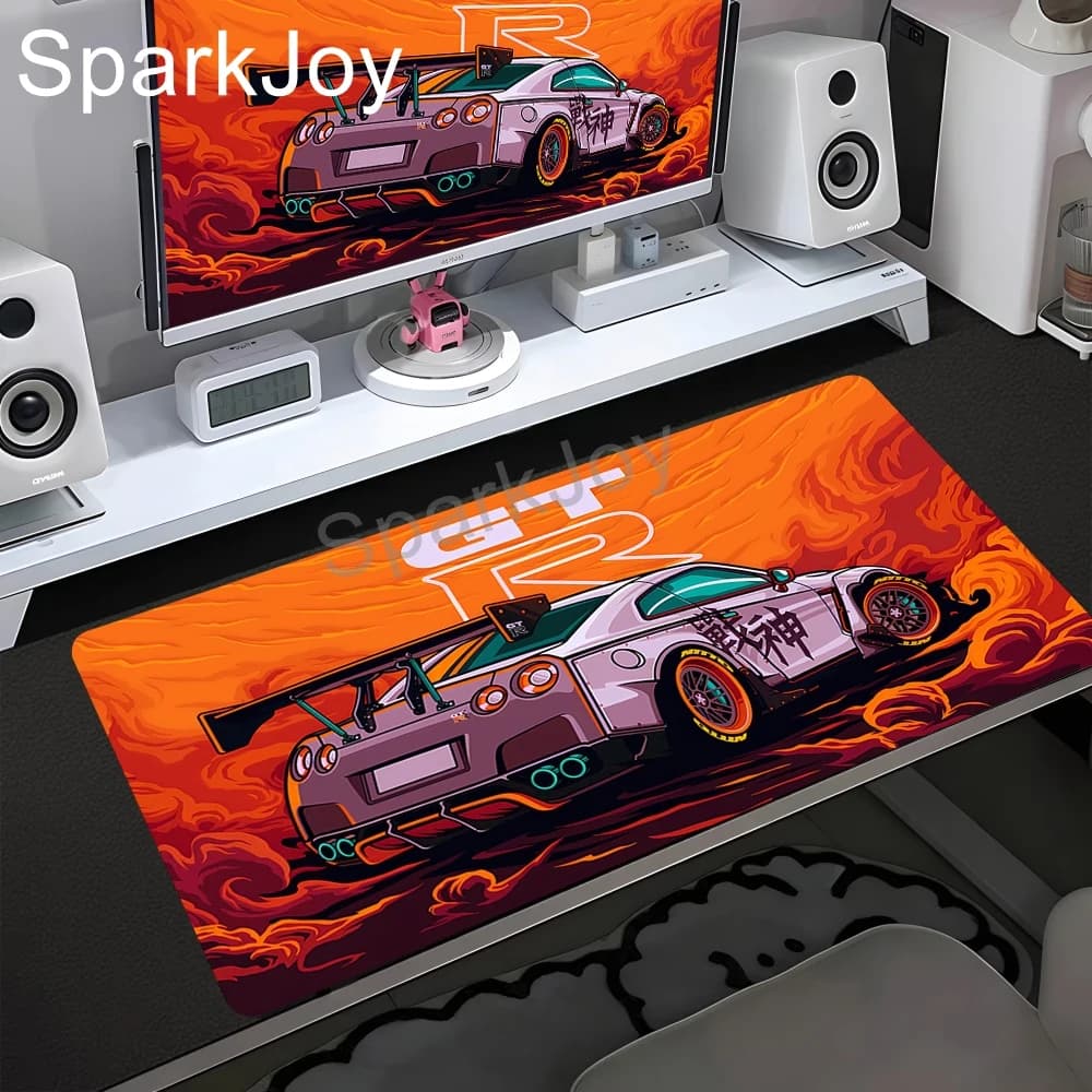 Tappetino per Mouse Sportivo Colorato e Accattivante, Grande Tappetino da Scrivania Antiscivolo in Gomma, Accessorio per Computer da Ufficio e Gaming