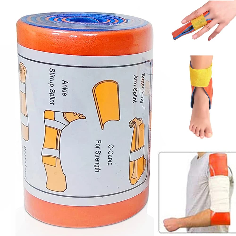 Rotolo di stecca in alluminio di primo soccorso 11 * 46 cm Polimero di sopravvivenza medica per kit di emergenza ossea da viaggio all'aperto