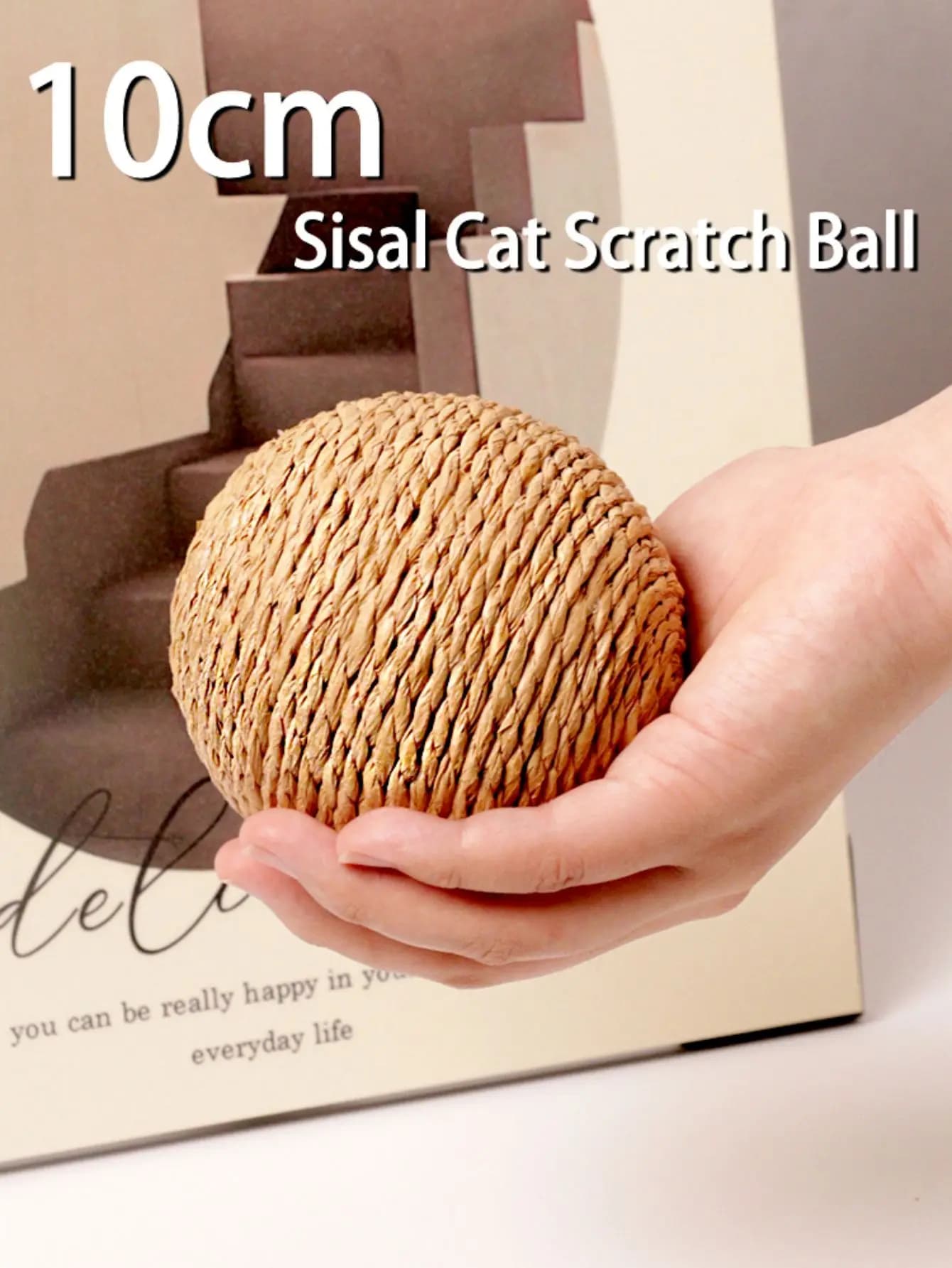 10CM Sisal Ball Interactive Cat Toy for Cleaning Tooths, Anti-Morso, with Sound, Pet Accessories