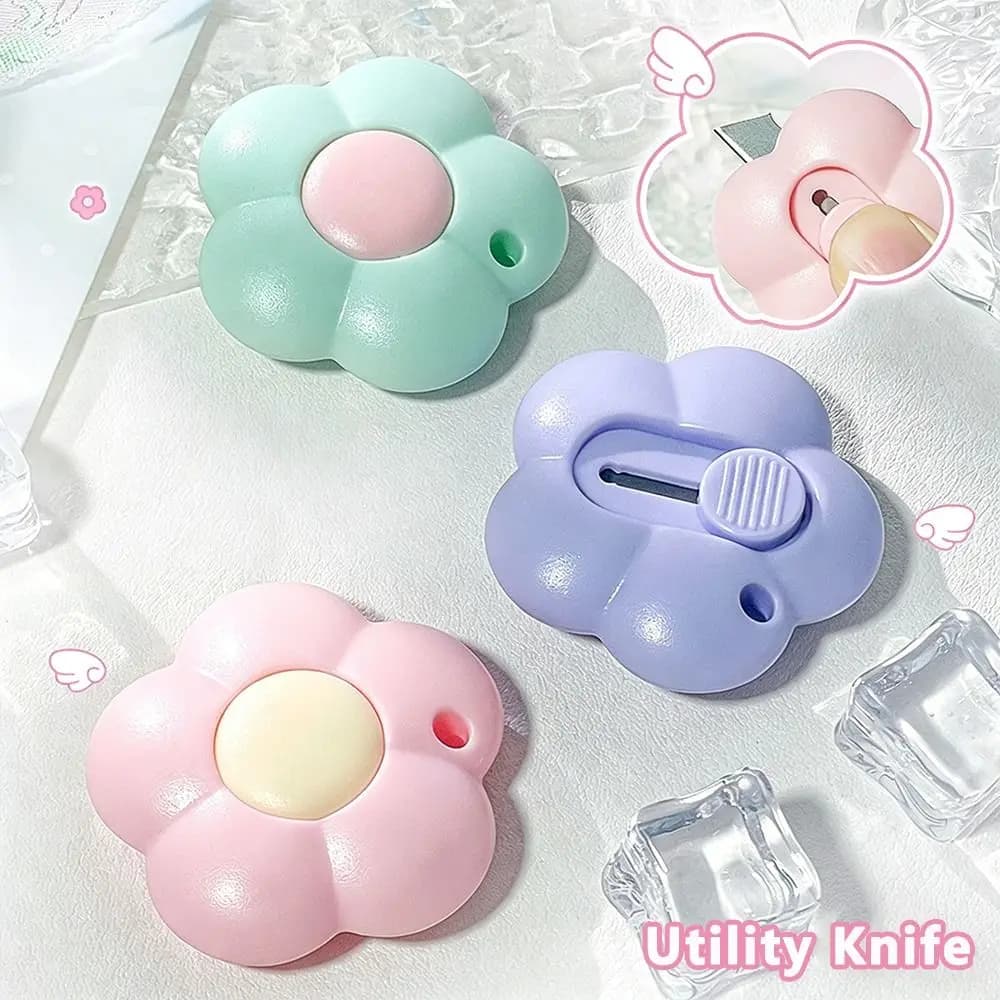 Set di Cancelleria Estetico con Fiori, Kit 7-in-1 per Forniture Scolastiche, Penna Gel e Evidenziatore, Idea Regalo
