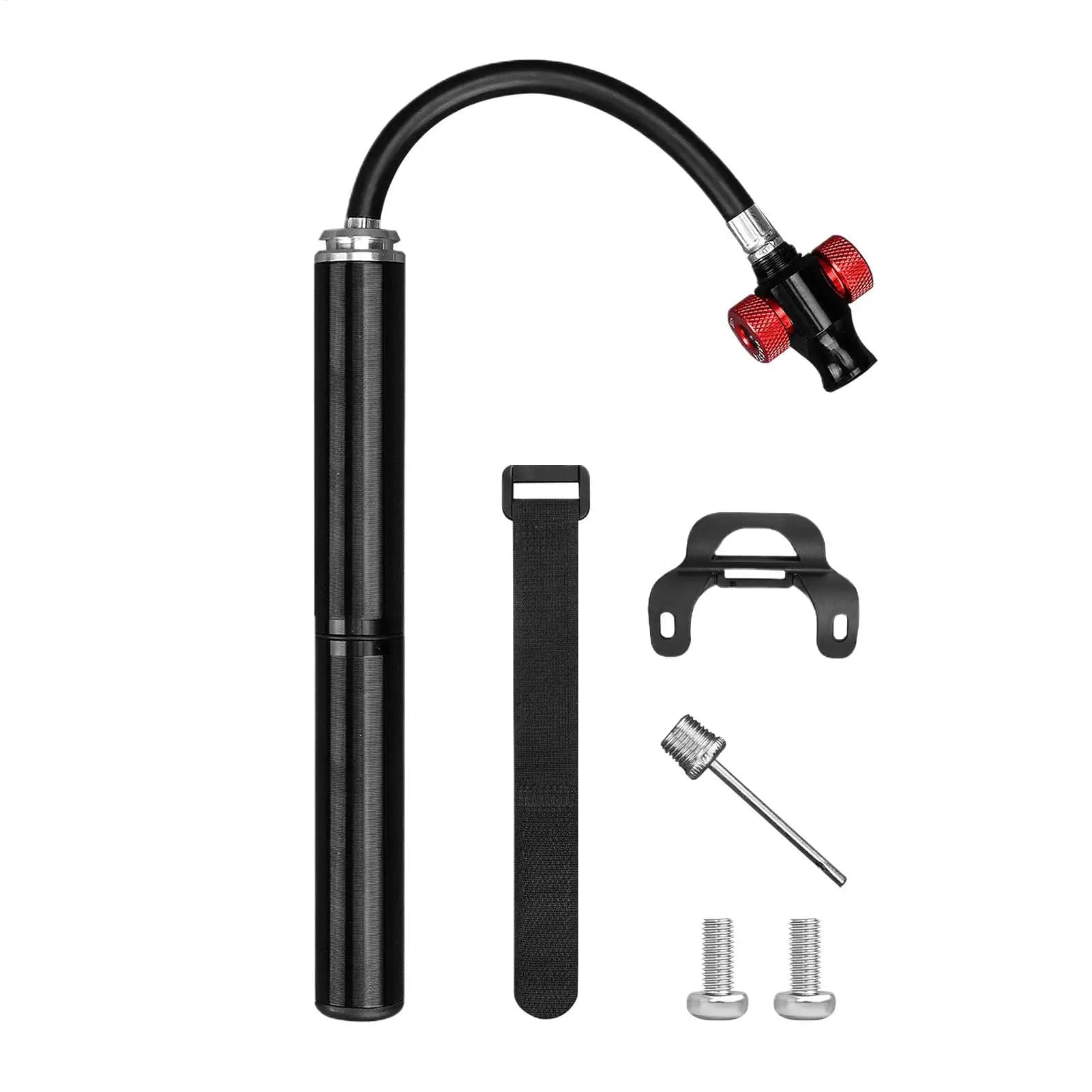 Mini Bike Pump Portable Aluminum Alloy Bicycle Ball Inflator Mini Bike Air Pump For Cycling Commutes Mountain Biking Riding