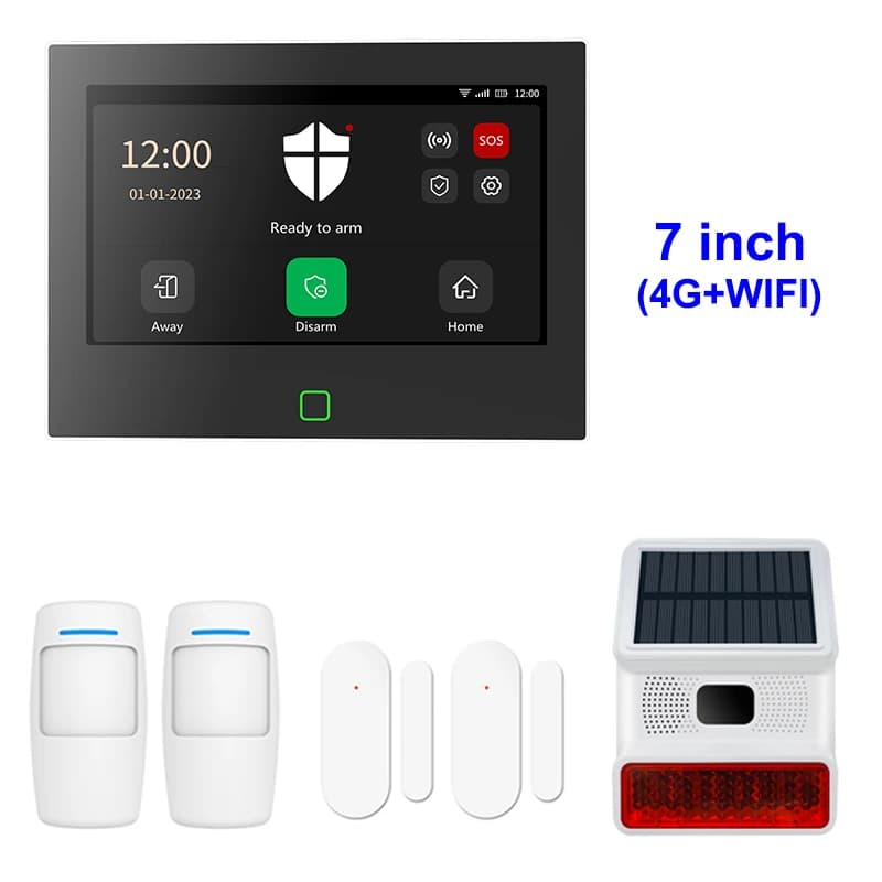 Personalizzazione dell'acquirente 7 pollici 4G e WiFi sistema Host di allarme domestico Wireless GSM grande schermo Touch Panel Tuya Smart Security Protection