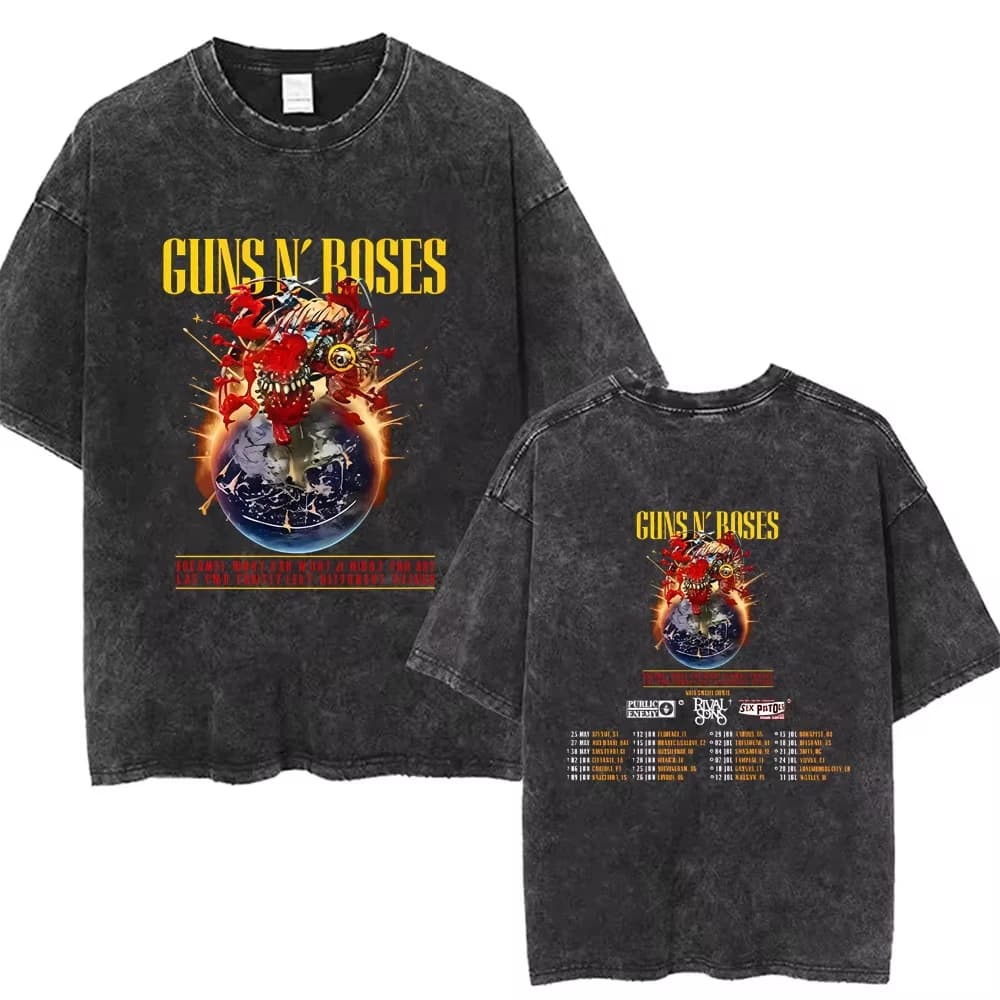 Nuovo Arrivo 2026 - T-shirt da Uomo con Grafica Guns N' Roses Slash '85 Effetto Vintage - Abbigliamento Uomo