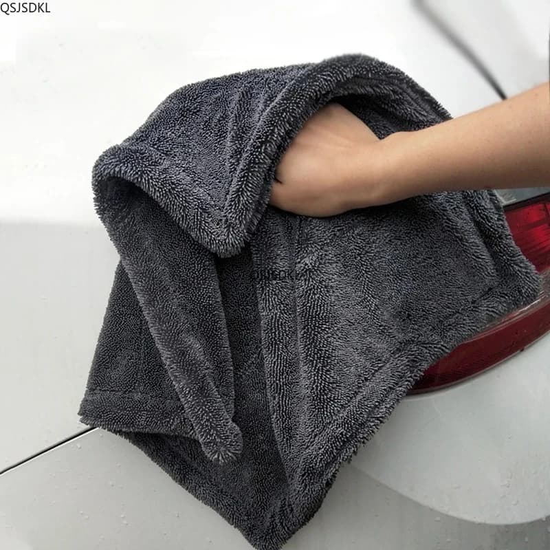 1200GSM/600GSM Microfiber Car Cleaning Towel Double-Sided Super Absorbent Car Wash Cleaning Cloth Scratch Proof Soft Lint Towels