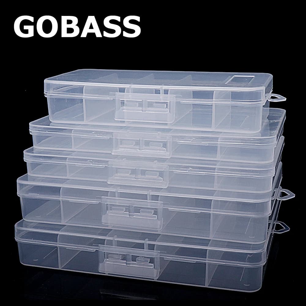 GOBASS Convenient Organizer Container Plastic Fishing Equipment Box 5 Grills Case for bait hook Fishing Accessories