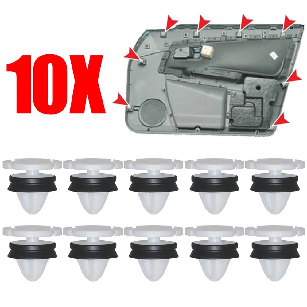 10 clip per carte porta per Renault Laguna Megane Trafic III Tappo pannello di rivestimento interno auto 7703077476 Kadjar Captur Isolamento acustico