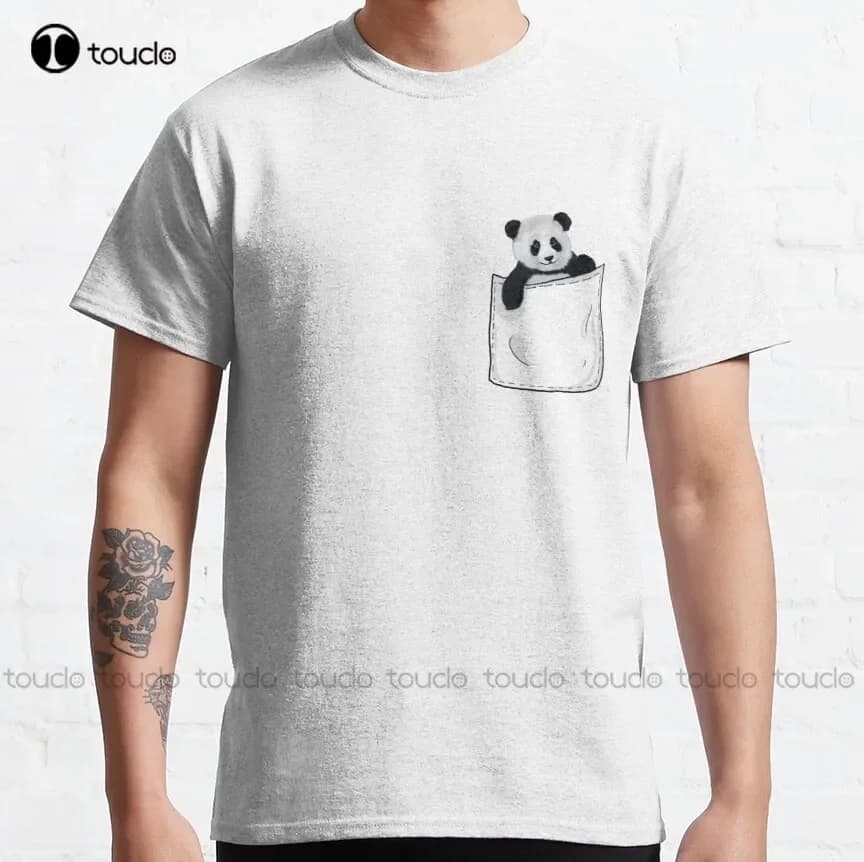 Panda In A Pocket T-shirt classica Camicie da golf da uomo Personalizzata Aldult Teen Maglietta con stampa digitale unisex Moda divertente Xs-5XL
