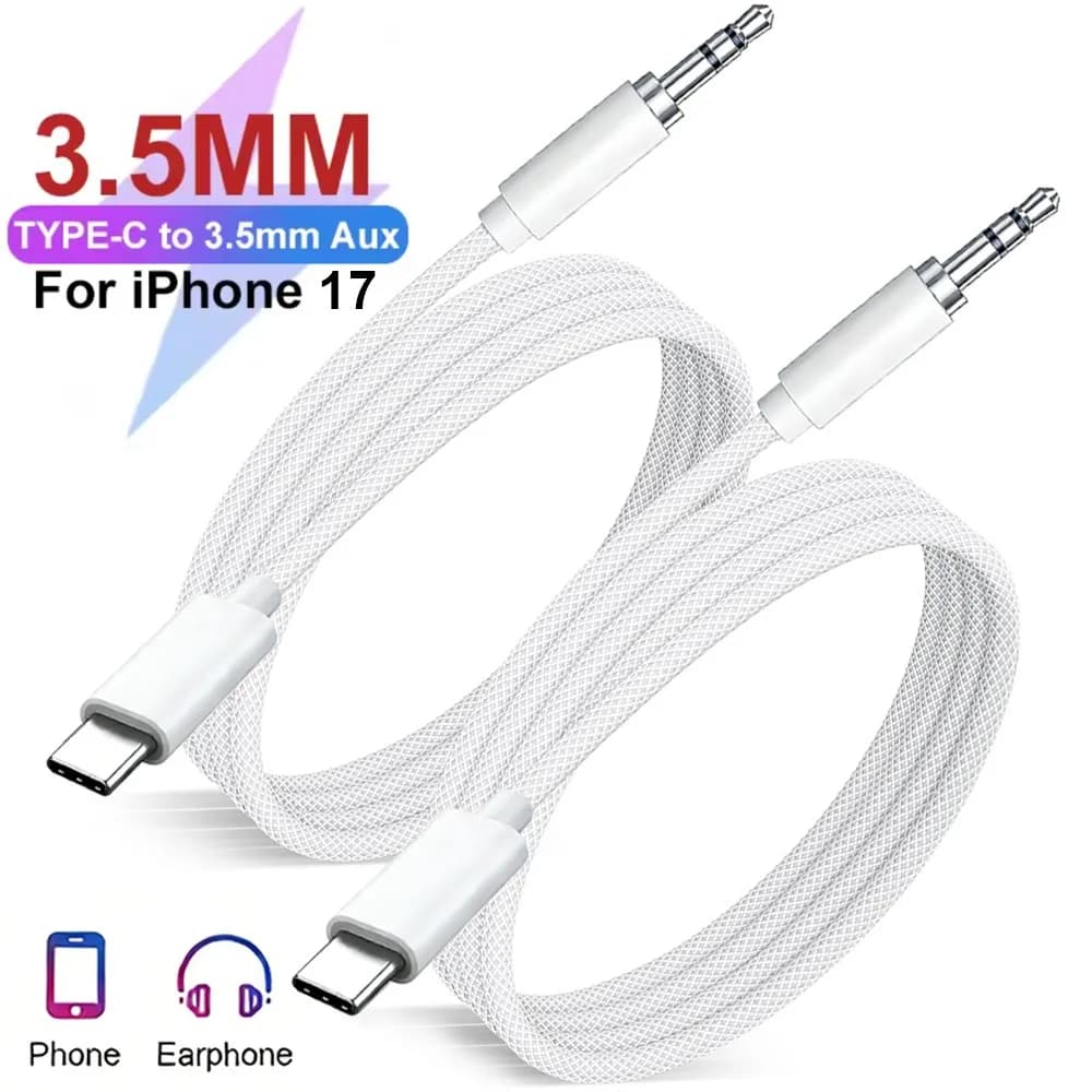 Cavo Audio AUX USB-C a Jack da 3,5 mm, Adattatore per Altoparlanti Auto e Cuffie per iPhone 17 16 15, Samsung Galaxy, Xiaomi