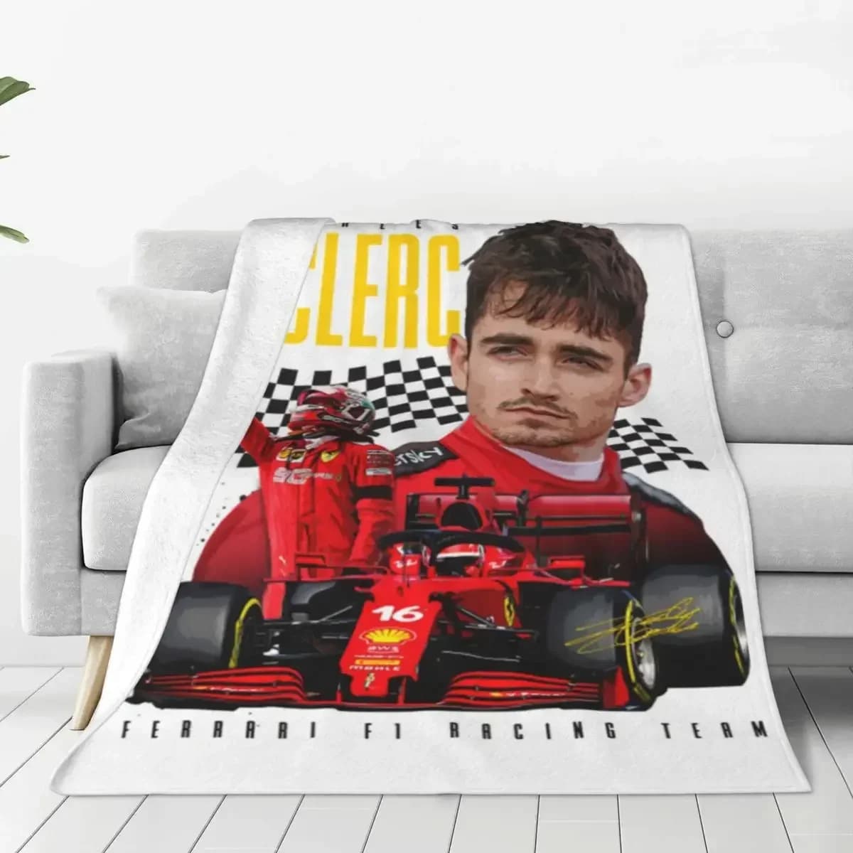 Flannel Blanket Quality Warm Soft Racer Handsome Throw Blanket Winter Travel Outdoor Novelty Bedspread