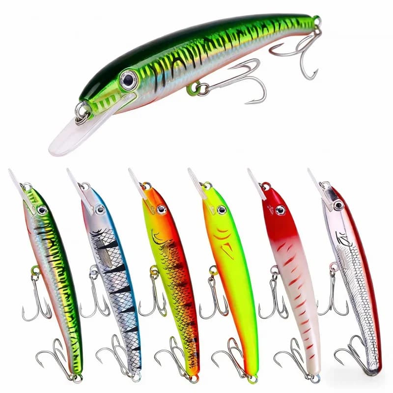 Artificial bait Minnow Lua from 30g/44g for Sea and Freshwater Fishing, for All Species, in Long-sleeved, for Deep Dive, ABS Bionic bait