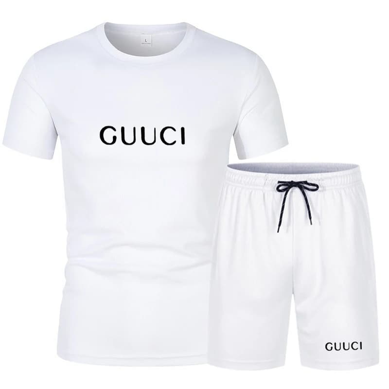 Summer loose, breathable, quick-drying, casual, high-elasticity, comfortable, sporty round-neck short-sleeved T-shirt set
