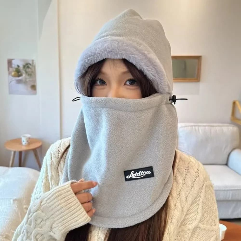 Fashion Beanies Cap Thickned Windproof Winter Hat Scarf Set Cold-Proof Keep Warm Ear Protection Hat Outdoor