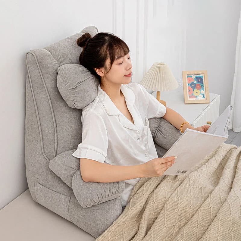 Cuscino da lettura per letto con braccioli alti Cuscino di supporto per la schiena per sedersi a letto per leggere TV, giochi o rilassanti sul pavimento