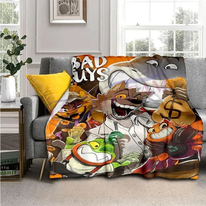 The Bad Guy coperte Super Soft Cartoon TBG coperta di flanella caldo leggero biancheria da letto per bambini divano sedie per tutte le stagioni
