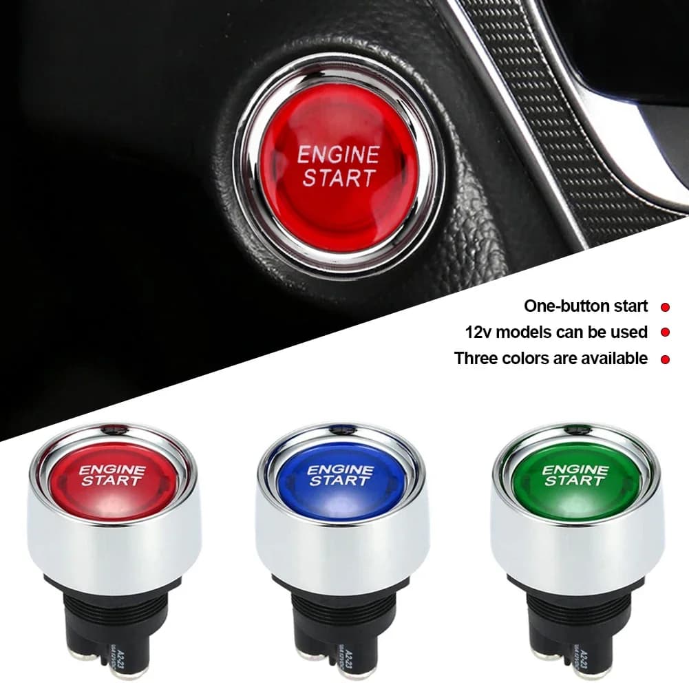 Avviamento del motore dell'auto pulsante 50A interruttore senza chiave DC 12V/24V Racing pulsante di avvio piccolo accensione Starter On Off interruttori Stop
