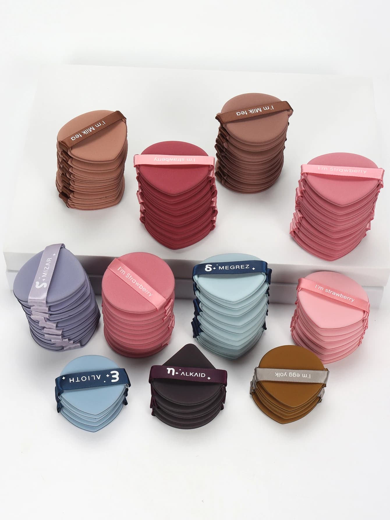 100 pieces air cushion breath becomes larger when exposed to water, makeup sponge for wet and dry foundation, suitable for all skin types