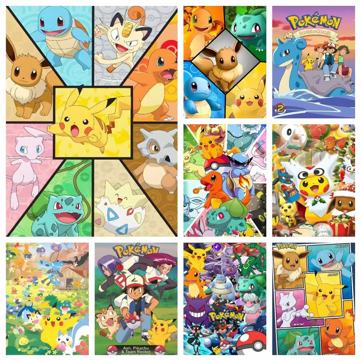 Diamond Painting Cartoon Pokemon Anime Mosaic Handmade Artwork Round/Square Diamonds Gift Home Decor